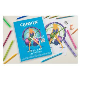 Canson Fogli Protocollo carta liscia bianca con quadrettatura 5×5 mm  40 fogli  120 g/m2