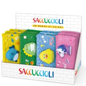 Lebez Zaini Scuola Taschetta Squishy con zip in tessuto con squishy   misura 21  x 9 5 x 3 5 cm   in espositore da banco.