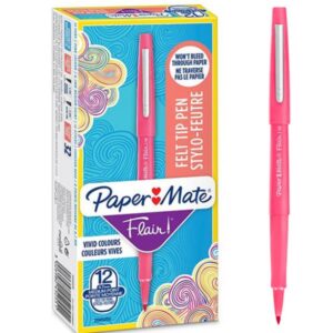 Papermate Penne a sfera scuola FLAIR/NYLON punta M – Rosa