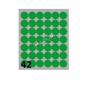 Markin Etichette Indirizzi / Pacchi CF420 ETICHETTE RODONDE 18MM VERDE