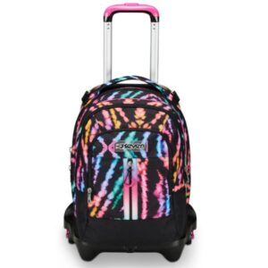 Seven Zaini Scuola TROLLEY JACK 3WD+ DETACH JET BLACK