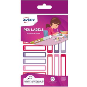 Avery Etichette Altri Formati Etichette per penne rosa/viola  50x10mm  30et