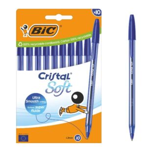 Bic Penne a Sfera BIC CRISTAL SOFT 1.2mm Astuccio 10pz  Blu