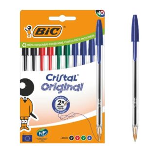 Bic Penne a Sfera BIC CRISTAL ORIGINAL 1mm Astuccio 10pz  Assortito