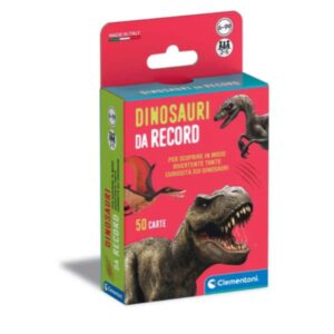 Clementoni Giochi d’Azione e di Abilità Carte Dinosauri Da Record