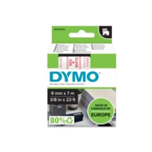 Dymo NASTRI PER ETICHETTATORI NASTRO  D1 9MMX7M ROSSO/BIANCO