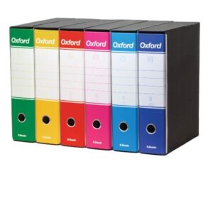 Esselte Registratori CF6 OXFORD COLOR MIX V2 (6PZ G85 COLORE VERDE  GIALLO  ROSSO  FUCSIA  AZZURRO  BLU)