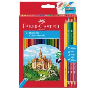 Faber Castell Pastelli MATITE COLORATE ECO IL CASTELLO 36+3 BICOLOR +1 GRAFITE