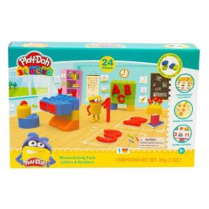 Grandi Giochi Paste da Modellare PLAYDOH BLOKS-SLETTERE E NUMERI 24 PZ.