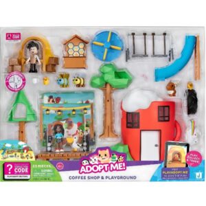 Rei Toys Playsets e Accessori Adopt me – Cuccioli da Amare Coffee Shop Playset con 2 cuccioli escl. + mini dool