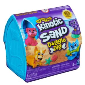 Spin Master Set Aria Aperta KINETIC SAND Mini Cagnolino in Vassoio