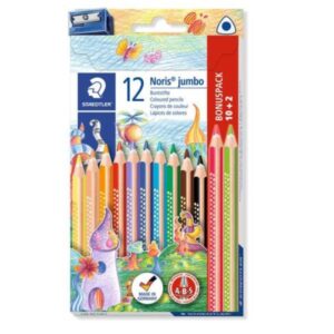 Staedtler Pastelli Noris  colour Jumbo  astuccio con 10+2 matite colorate + temperino