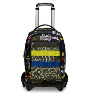 Seven Zaini Scuola TROLLEY JACK-3WD+ SEVEN FLUO BELTS