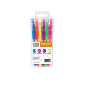 Scatto Penne a sfera scuola CF6PZ PENNA GEL COLORI FLUO ASS.