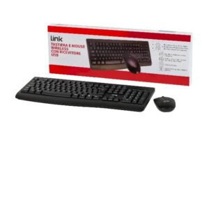 Prodotti Bulk KIT TASTIERE + MOUSE WIRELESS LINK – KIT TASTIERA ITALIANA E MOUSE WIRELESS NERO