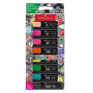 Faber Castell Evidenziatori ASTUCCIO IN CARTONE CON 8 EVIDENZIATORI TEXTLINER 46 GRAFFITI