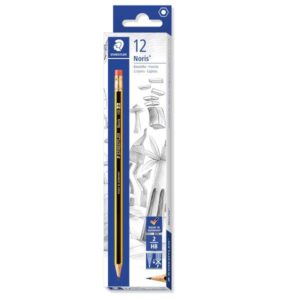 Staedtler Matite scuola Matita grafite Noris 122 gradazione HB  con gommino resistente alla rottura ben temperabile (conf.12)