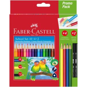 Faber Castell Pastelli CF18 matite colorate +4  matite col+2 grafite.